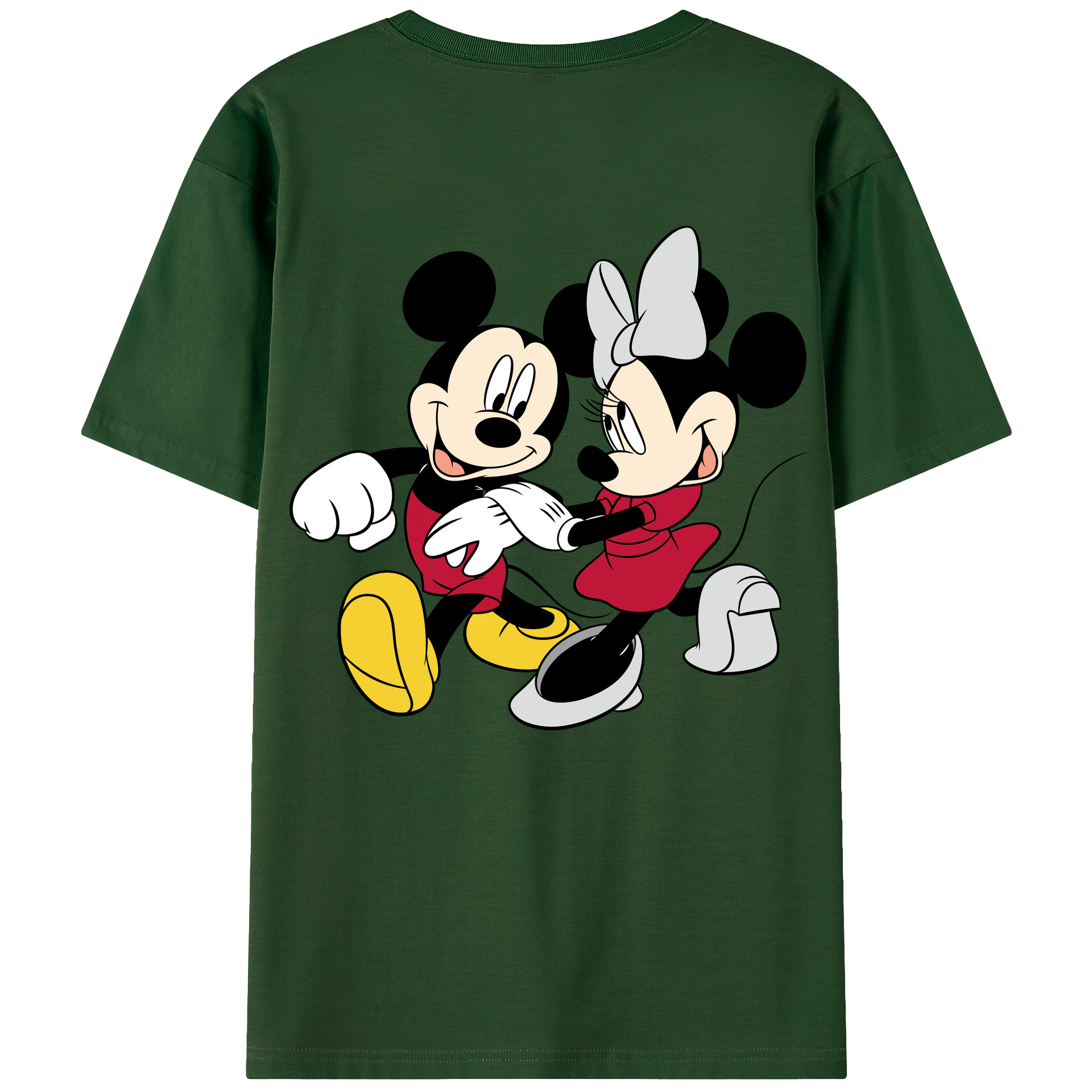 （画像用） ミッキーマウス Mickey Mouse 綿100％半袖Tシャツ（背面プリント）
